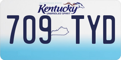 KY license plate 709TYD