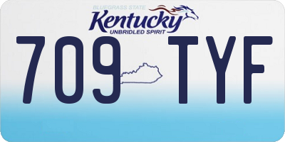 KY license plate 709TYF