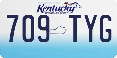 KY license plate 709TYG