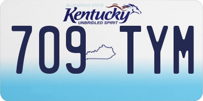 KY license plate 709TYM