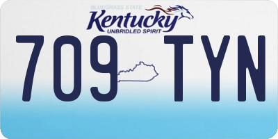 KY license plate 709TYN