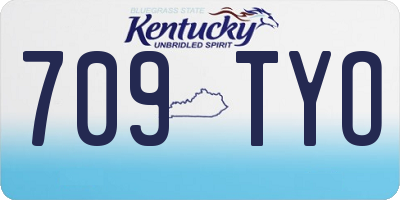 KY license plate 709TYO