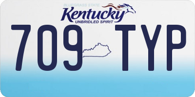 KY license plate 709TYP
