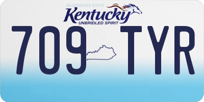 KY license plate 709TYR