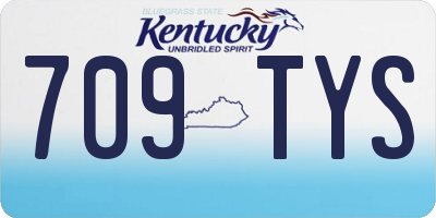 KY license plate 709TYS