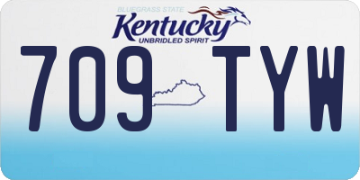 KY license plate 709TYW