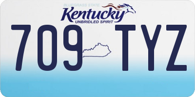 KY license plate 709TYZ