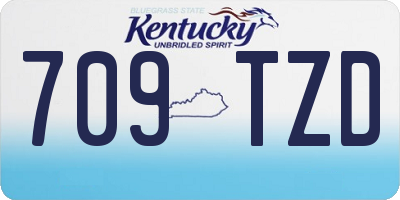 KY license plate 709TZD