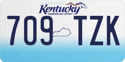 KY license plate 709TZK