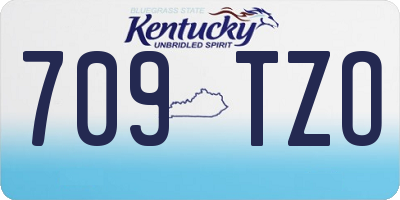 KY license plate 709TZO