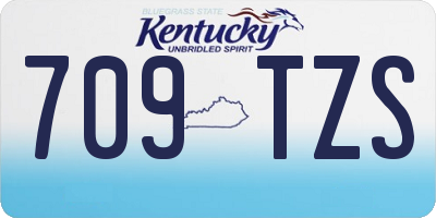KY license plate 709TZS