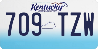 KY license plate 709TZW