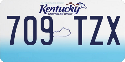 KY license plate 709TZX