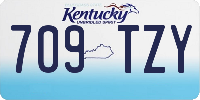 KY license plate 709TZY