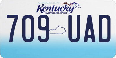 KY license plate 709UAD