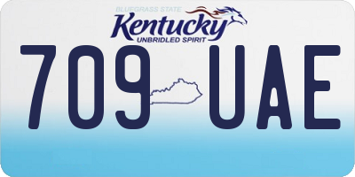 KY license plate 709UAE