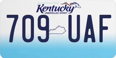 KY license plate 709UAF