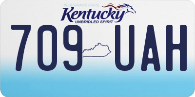 KY license plate 709UAH