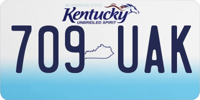 KY license plate 709UAK