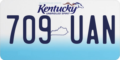 KY license plate 709UAN