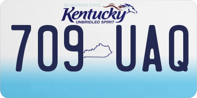 KY license plate 709UAQ