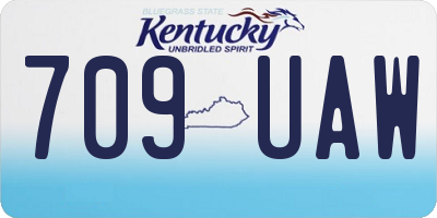 KY license plate 709UAW
