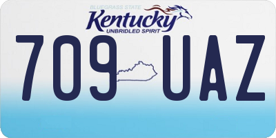 KY license plate 709UAZ