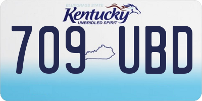 KY license plate 709UBD