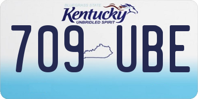 KY license plate 709UBE