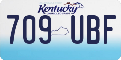 KY license plate 709UBF