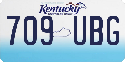 KY license plate 709UBG