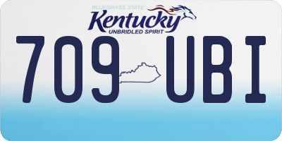 KY license plate 709UBI