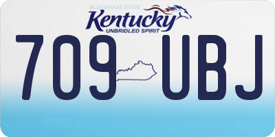 KY license plate 709UBJ