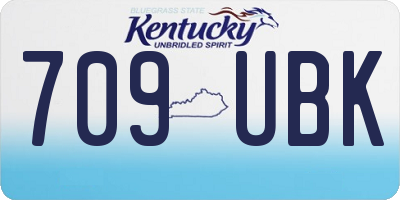 KY license plate 709UBK