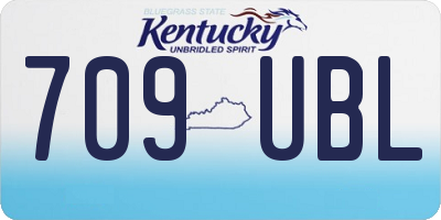 KY license plate 709UBL