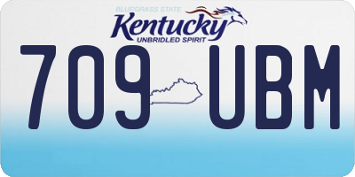 KY license plate 709UBM