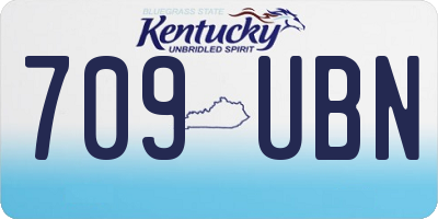 KY license plate 709UBN