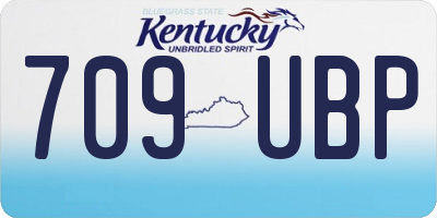KY license plate 709UBP