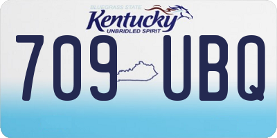 KY license plate 709UBQ