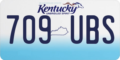 KY license plate 709UBS