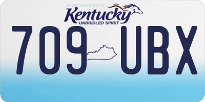 KY license plate 709UBX