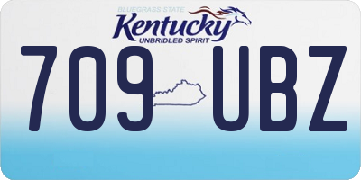 KY license plate 709UBZ