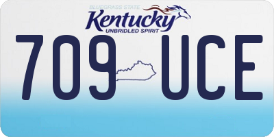 KY license plate 709UCE