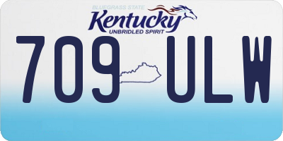 KY license plate 709ULW