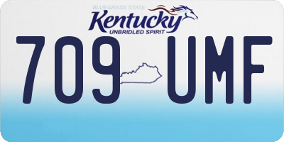 KY license plate 709UMF