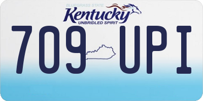 KY license plate 709UPI