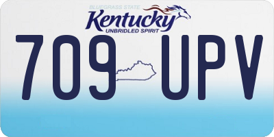 KY license plate 709UPV