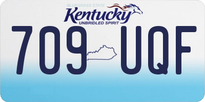 KY license plate 709UQF