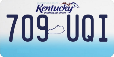 KY license plate 709UQI