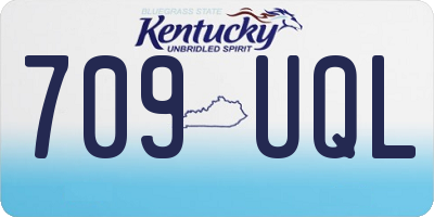 KY license plate 709UQL